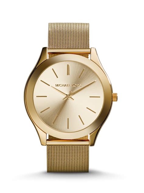 michael kors gold mesh watch.